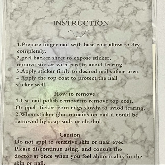 Luxury Designer Logo Fingernail Art Stickers - Picture 4 of 4